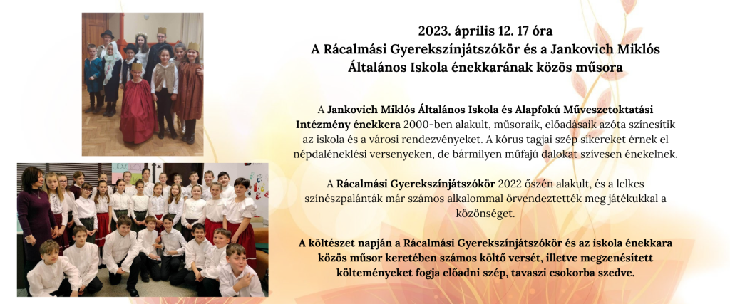 04.11-14. - Költészet hete a művelődési házban