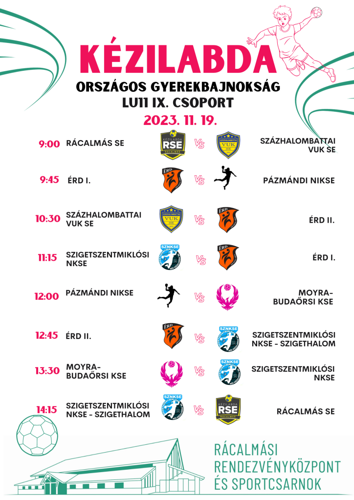Sportcsarnok programok 11.16. - 12.18.