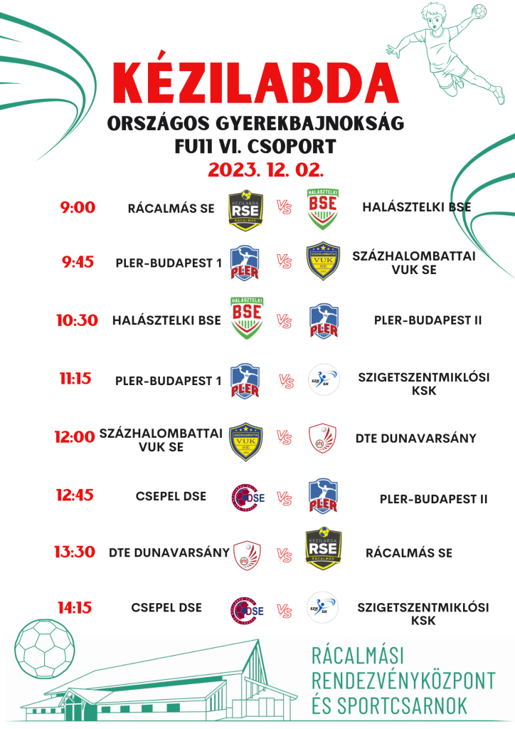 Sportcsarnok programok 11.16. - 12.18.