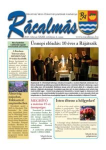 Titelseite der Zeitung „Rácalmás“ 2025/2 (Februar)