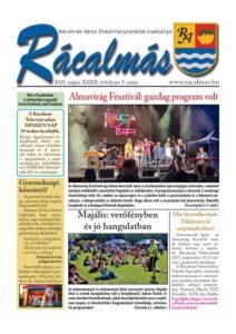 Titelseite der Zeitung „Rácalmás“ 2025/5 (Mai)