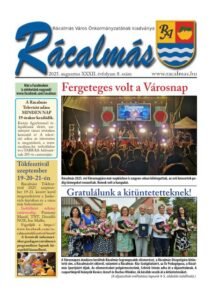 Titelseite der Zeitung „Rácalmás“ 2025/8 (August)