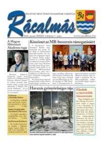Titelseite der Zeitung „Rácalmás“ 2026/1 (Januar)