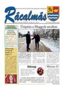 Titelseite der Zeitung „Rácalmás“ 2026/2 (Februar)