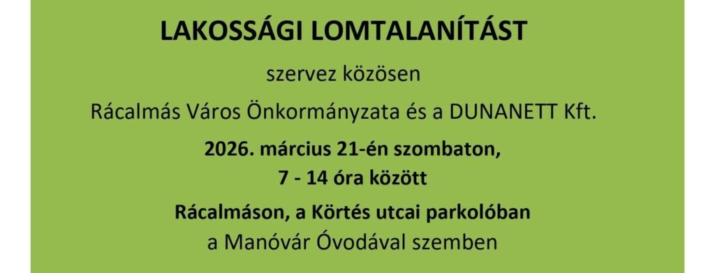 Díjmentes lakossági lomtalanítás